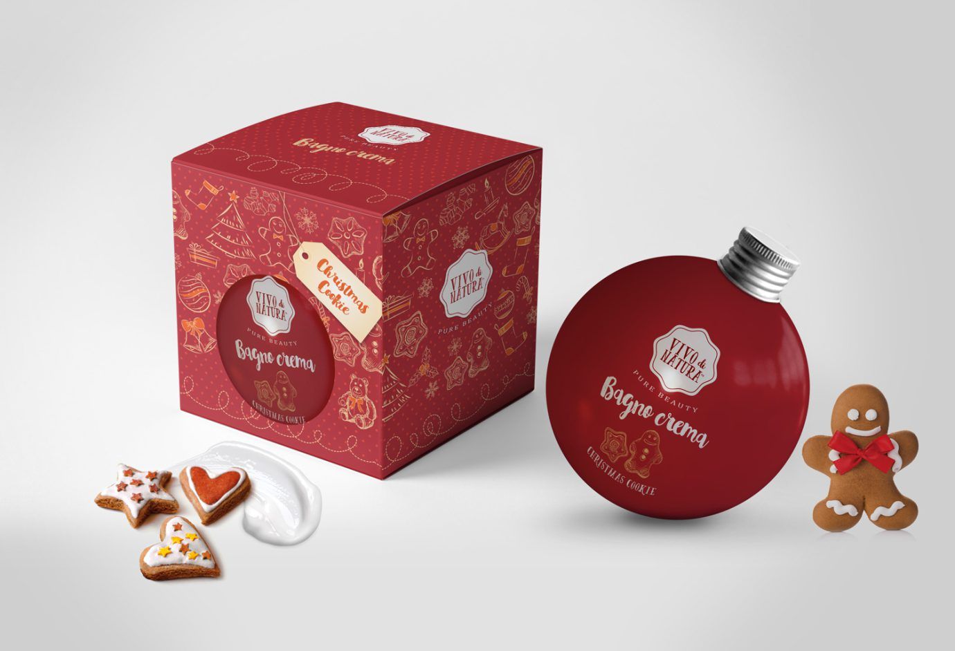 WillBe Packaging design idee regalo sfere Natale cookie