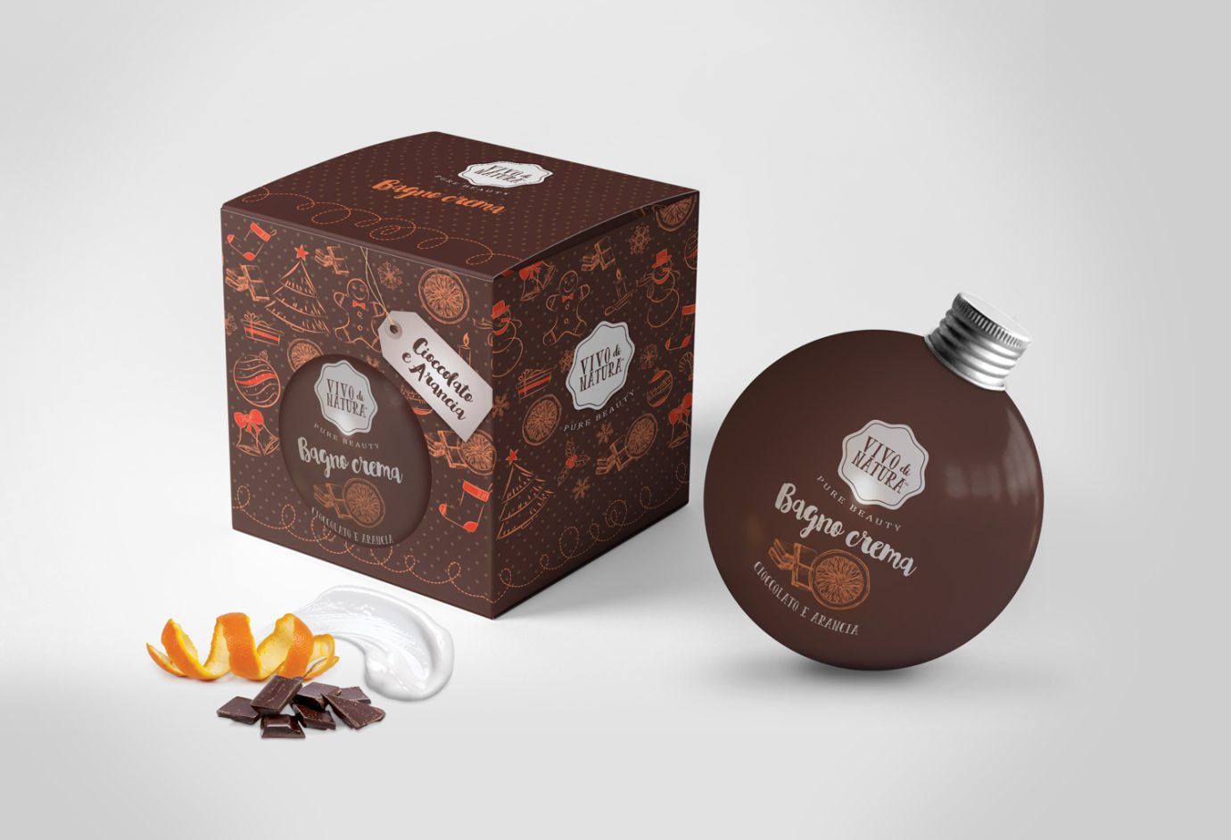 WillBe Packaging design idee regalo sfere Natale cioccolato e arancia