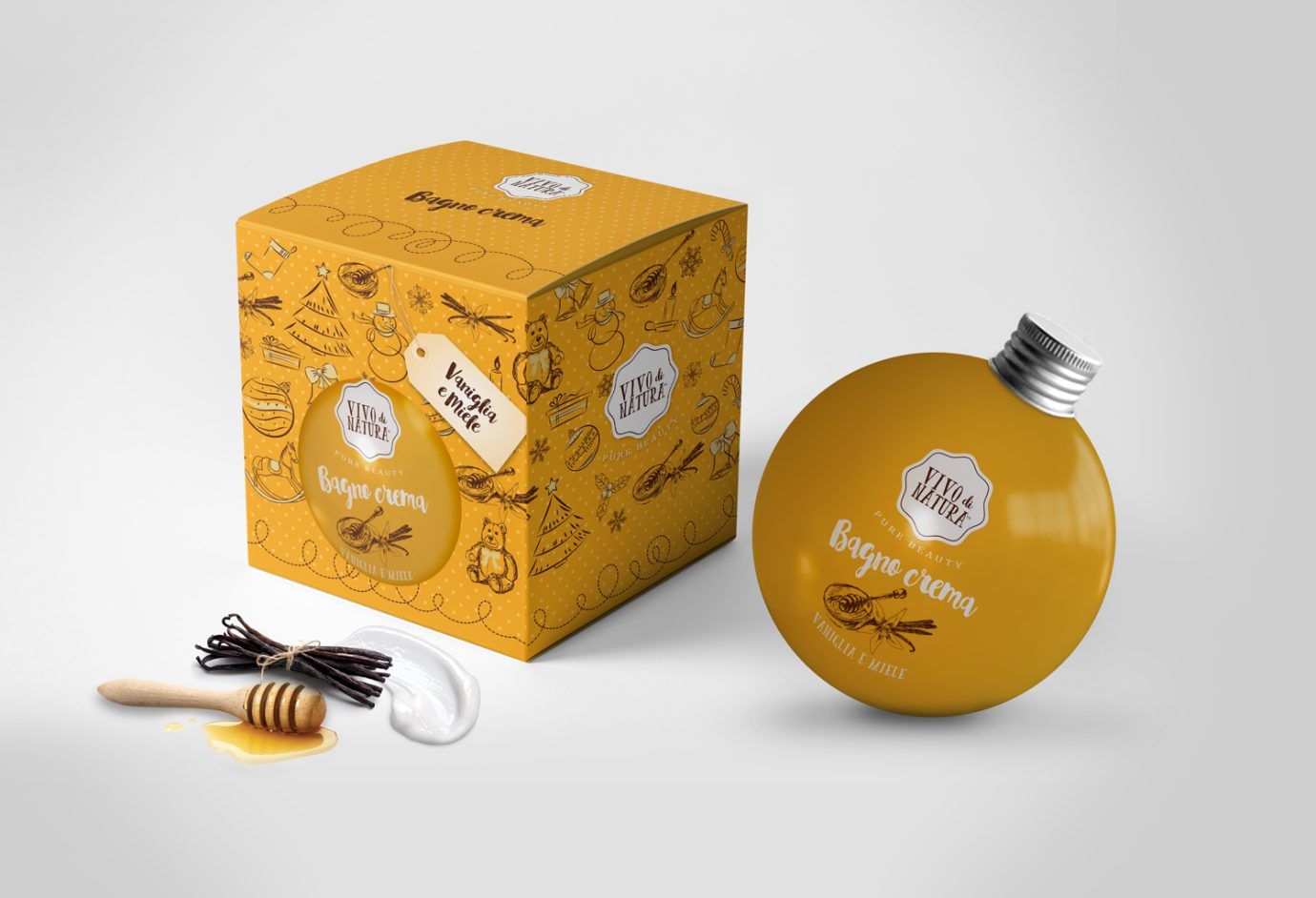 WillBe Packaging design idee regalo sfere Natale vaniglia