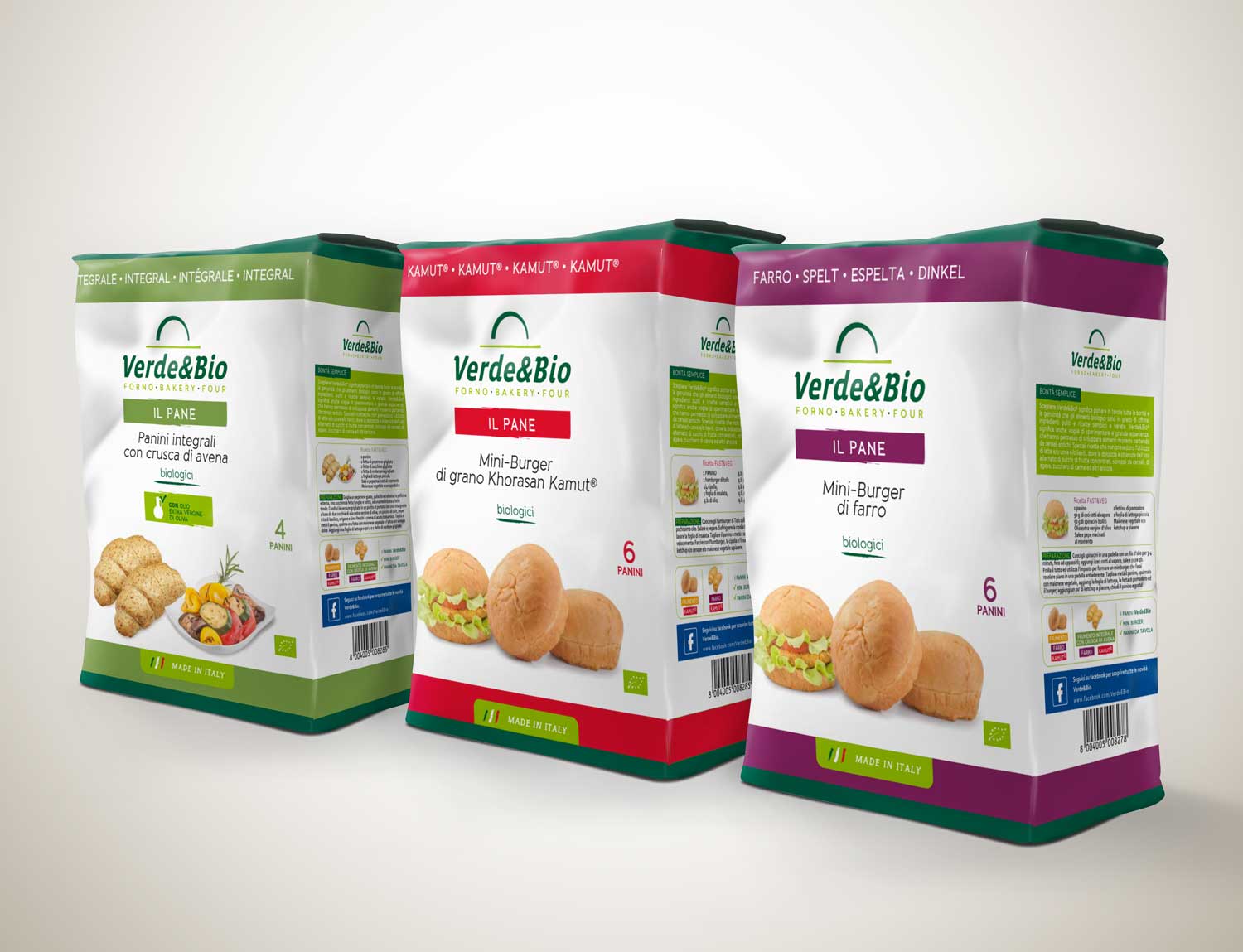 Willbe Packaging design incarti panini VerdeBio