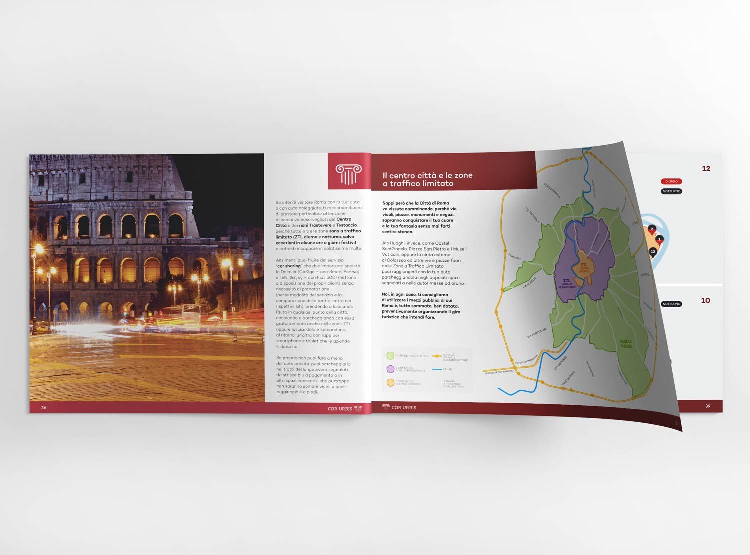 Design di brochure turistica cartacea con mappa della città realizzata da WillBe