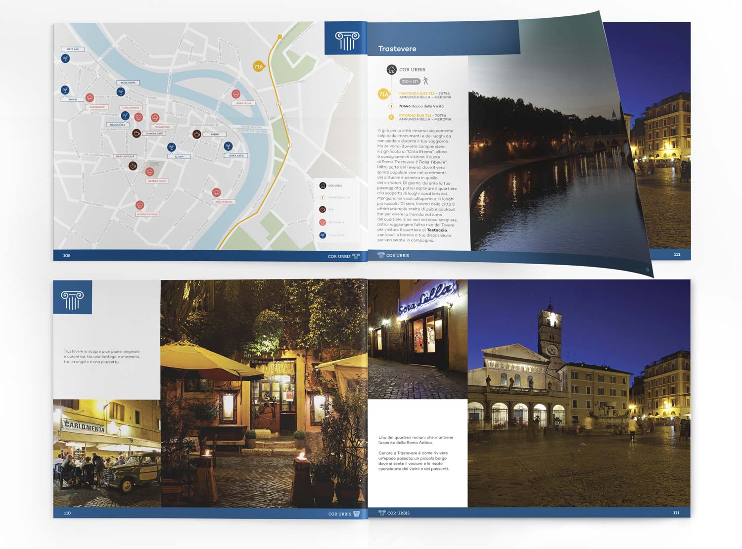 Design di brochure cartacea con itinerario turistico realizzata da WillBe