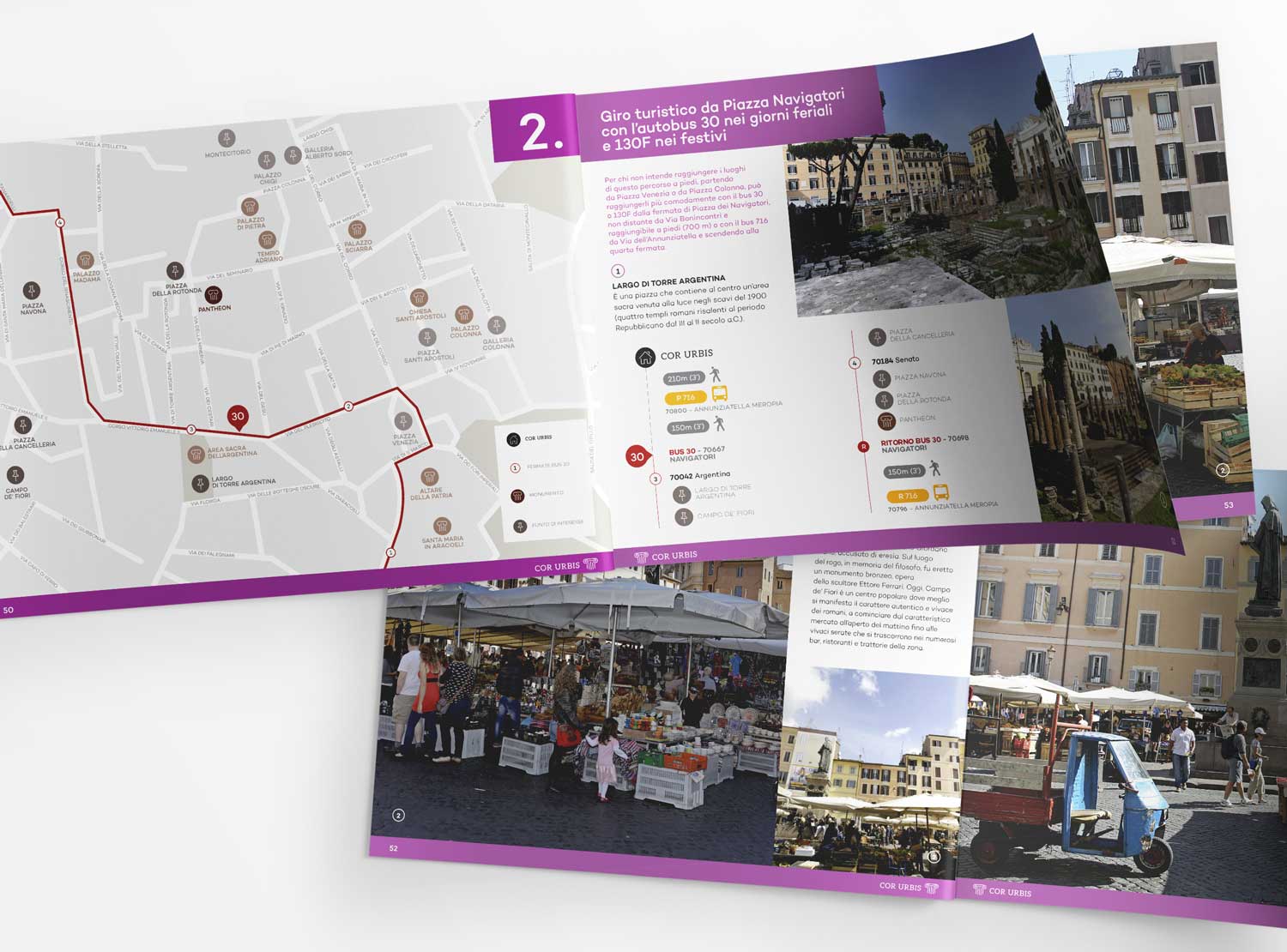 Design di brochure cartacea con itinerario turistico realizzata da WillBe
